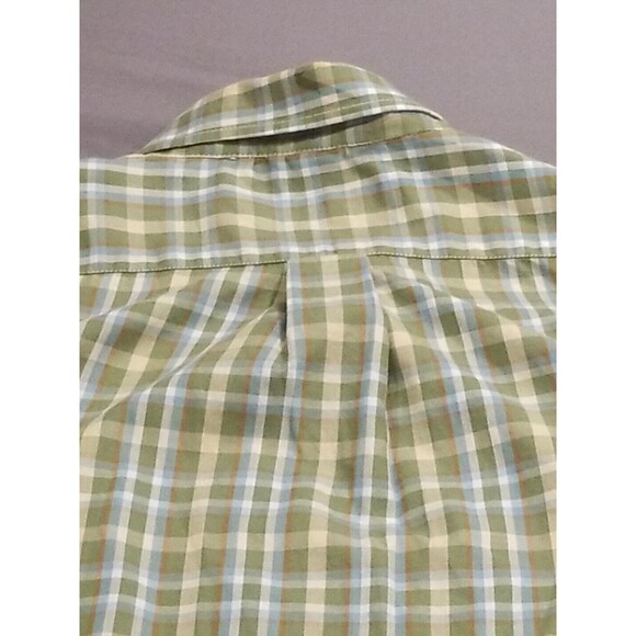 Mobile Bay Shirt Mens XXL Button Front Green Plaid Cotton Wrinkle Resistant - Picture 11 of 13